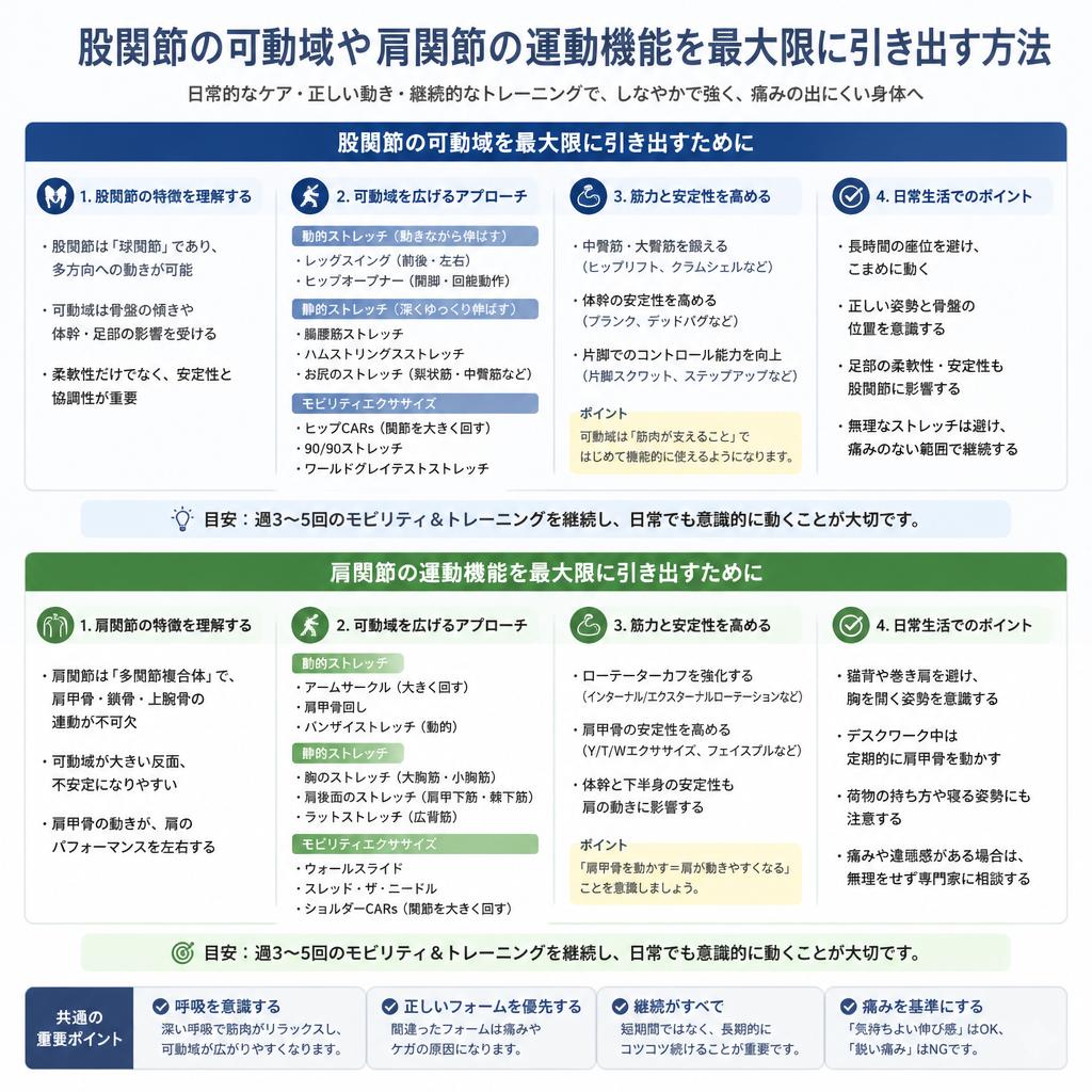 股関節と肩関節の柔軟性