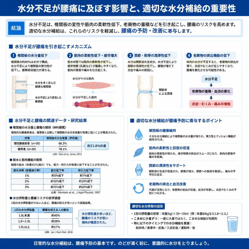 腰痛と水分補給の関係