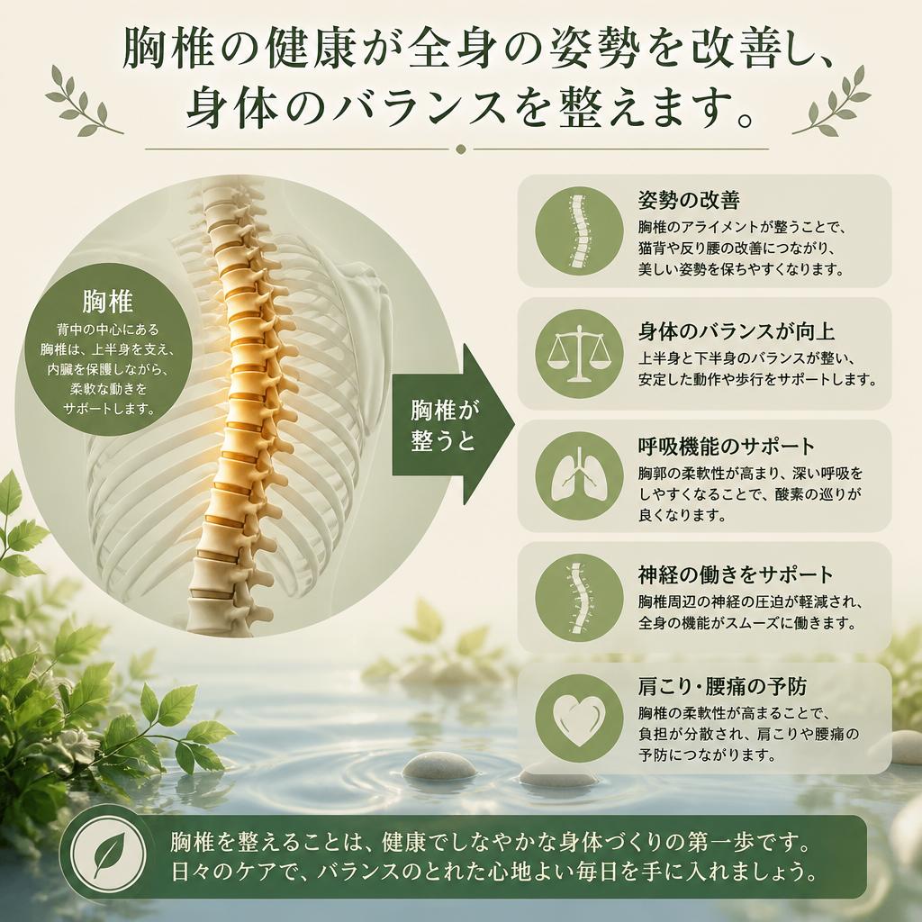 2. 健康な胸椎がもたらす姿勢の改善