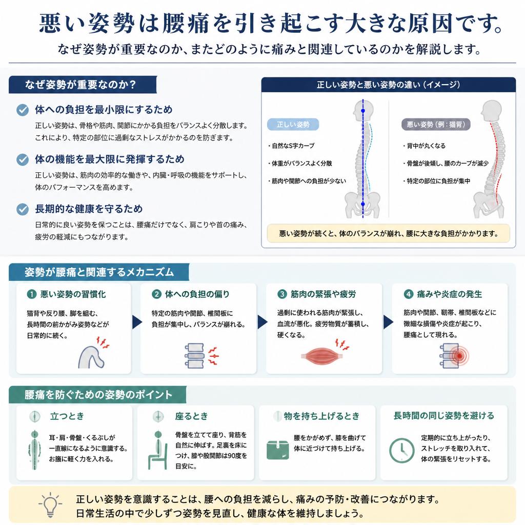 姿勢と腰痛の深い関係