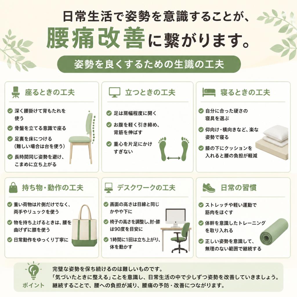 姿勢を整える生活習慣