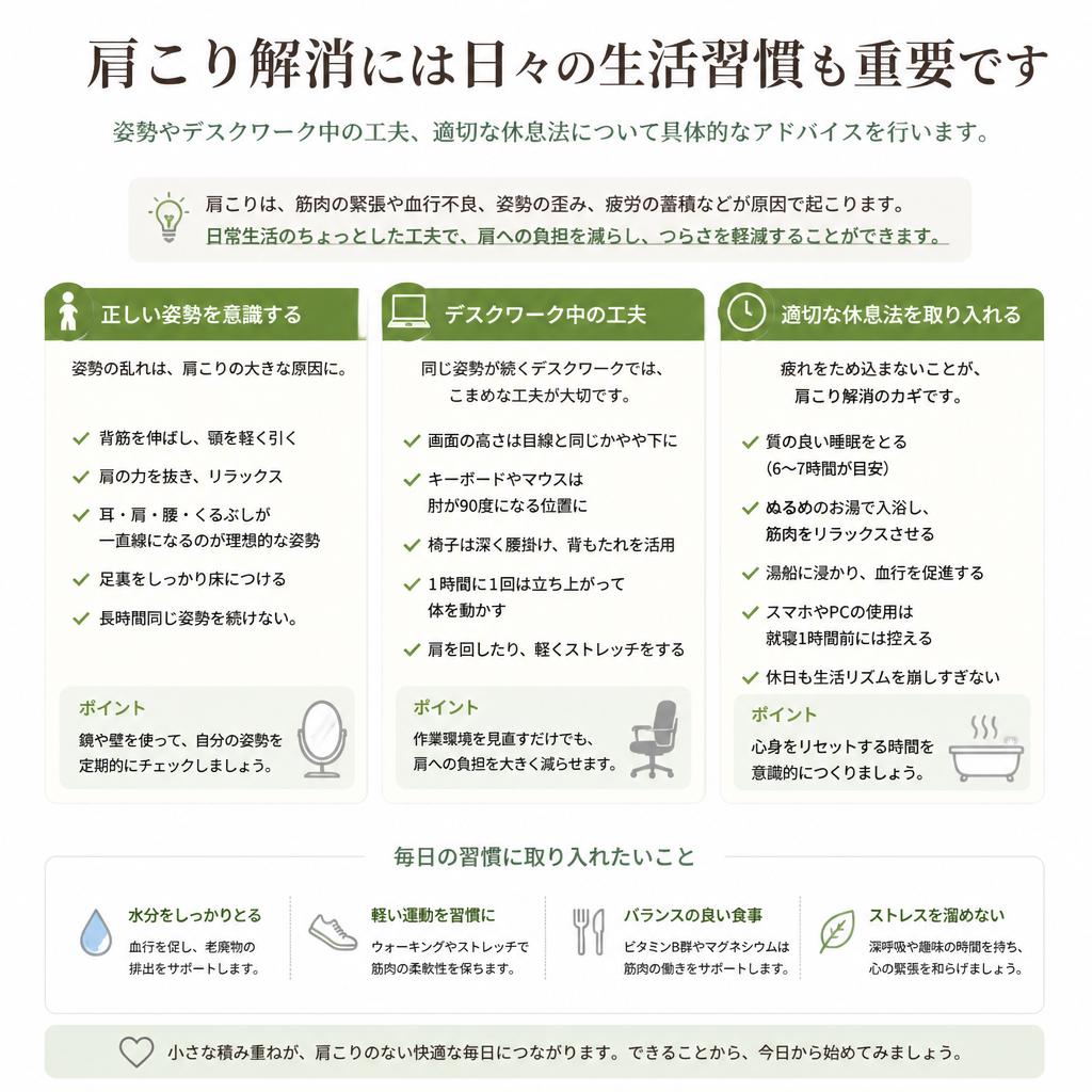 疲労回復に必要な日常生活での工夫